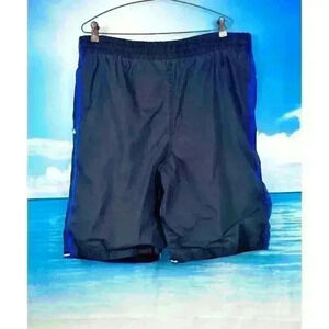 AND1 Mens NAVY BLUE Activewear Shorts LINED Sports Boardshorts pants size Lg